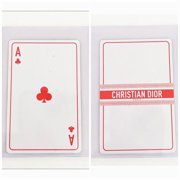 CHRISTIAN DIOR Playing Card Signature CD Stripe Logo Collectors COA - Picture 1 of 9